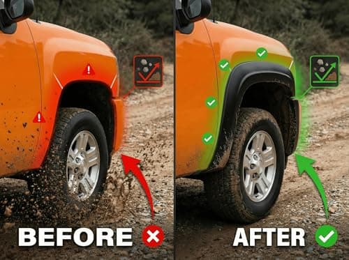 Orvak OE Fender Flares for 2007-2013 Chevy Silverado Short Bed 5.8FT — view 3