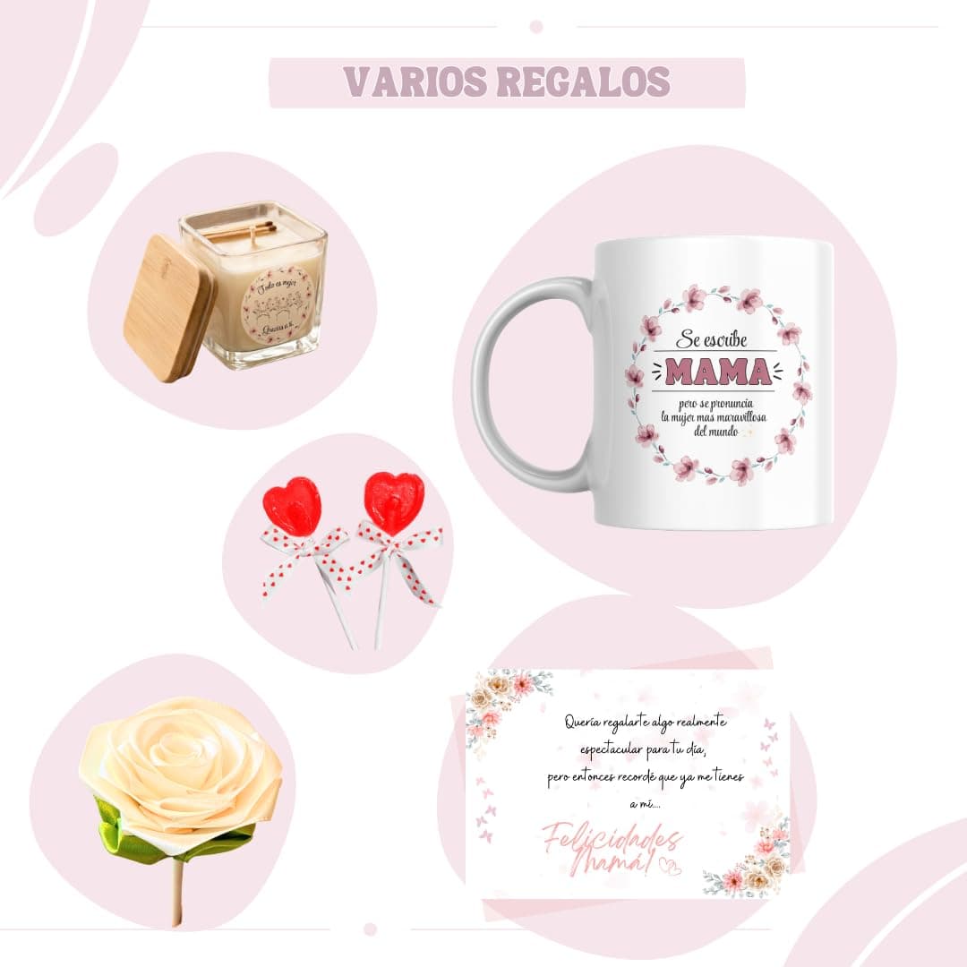 Pack Regalo para Mamá | Caja Original con Taza, Vela Perfumada, Coletero, Piruletas y Más | Regalo Día de la Madre, Cumpleaños o Navidad para Mujer — view 2