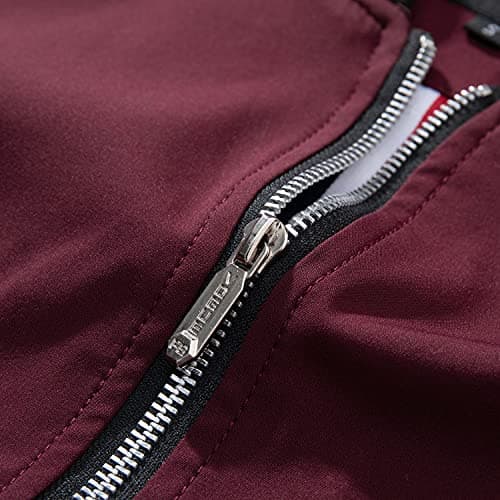 URBANFIND Men's Slim Fit Lightweight Sportswear Jacket Casual Bomber Jacket US S Red — view 5