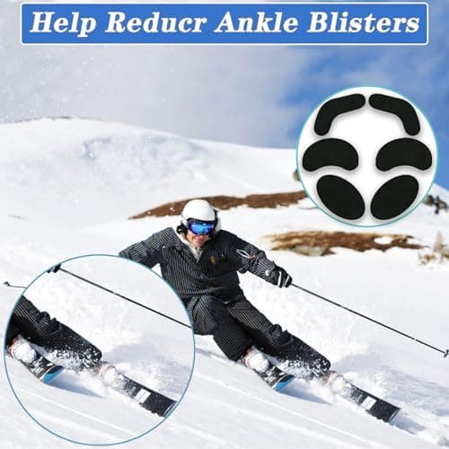 50 Pcs Ski & Snowboard Boots Fitting Pads 3 Sizes Self-Adhesive Foam Padding - 10 J Bars Snowboard Boots 20 Heel Lift Pads and 20 Ankle Ski Boot Fitting Pad to Reduce Heel Lift & Ankle Blisters — view 5