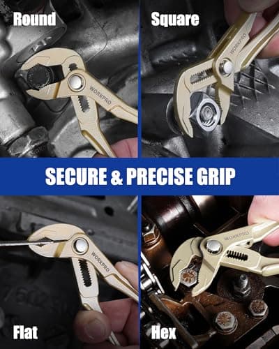 WORKPRO Mini Water Pump Pliers, 4-Inch Groove Joint Pliers for Tight Spaces — view 5
