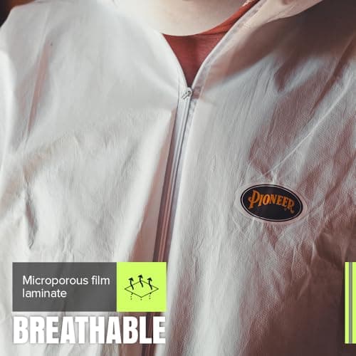 Pioneer Anti-Static Microporous Disposable Coveralls - Protects from Chemicals, Bleach, Paint - Type 5 & 6 - X-Large — view 4
