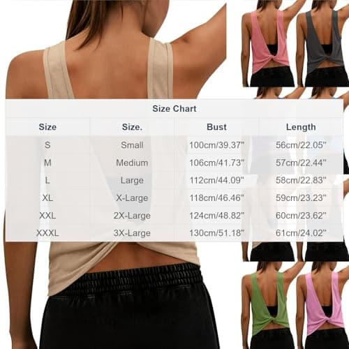 Tank Tops for Women Open Back Athletic Workout Yoga Top Sleeveless Backless Summer Slim Basic Cami Shirts 2026 Long Tank Top for Women Purple L — view 6