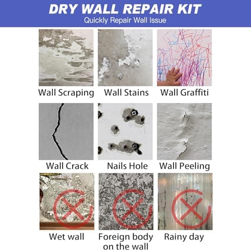 SEISSO Drywall Repair Kit, 500 g Wall Mending Agent- 2 Pack, Wall Spackle Repair Kit with Scraper, Patch for Wall Hole Filler, White Spackle Wall Repair Paste, Plaster Dent — view 7