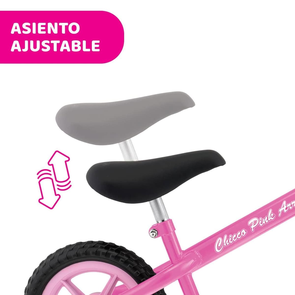 Chicco Bicicleta Niño 2 años, Bicicleta Sin Pedales, 2-5 Años, hasta 25 kg, Bici Sin Pedales, para Aprender a Mantener el Equilibrio, Manillar y Sillín Ajustables, Juguetes, Regalo Niño 2 años, Rosa — view 5