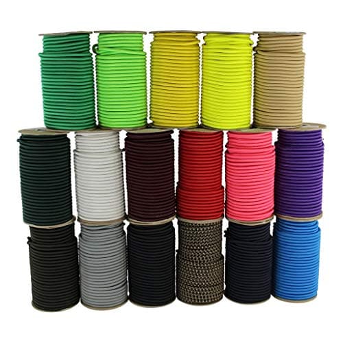 SGT KNOTS Marine Grade Bungee Cord - 100% Elastic Cord, Dacron Polyester Bungee Shock Cord for DIY, Tie Downs, Commercial 3/16" x 100 ft, Neonorange — view 5