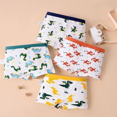JackLoveBriefs Boys Boxer Shorts Cotton Dinosaur Polar Bear Pattern Boxer Brief Underwear 12 Pack, 3-5 Years, Blue, Size: M — view 2