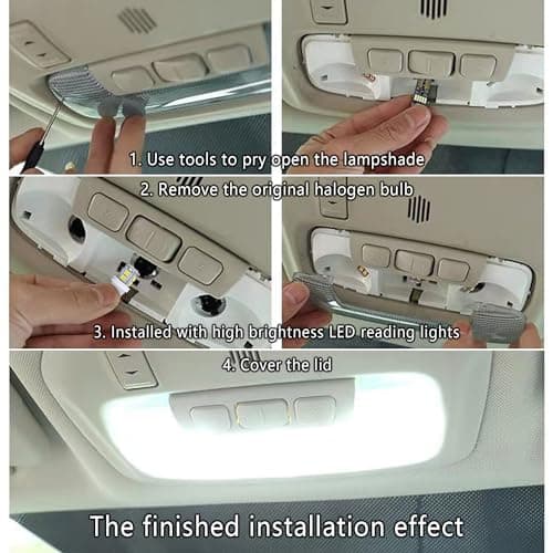 20PCS Soft Bright Car Interior Lights,Multiple Colors LED Bulbs,Automotive Replacement Lighting Products,Multifunctional Dome Lights/License Plate Lights/Trunk Lights/Map Lights (Red) — view 6