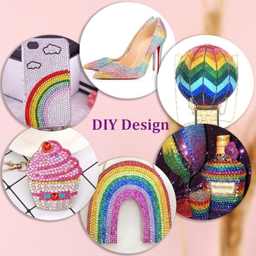 22000Pcs Resin Rhinestones for Bedazzling with Tweezers, Multicolor 2/3/4mm Rhinestones for Crafting with 3Pcs 10ml B7000 Jewelry Glue for DIY Crafts Clothing Tumblers Shoes Fabric Nail Art — view 3