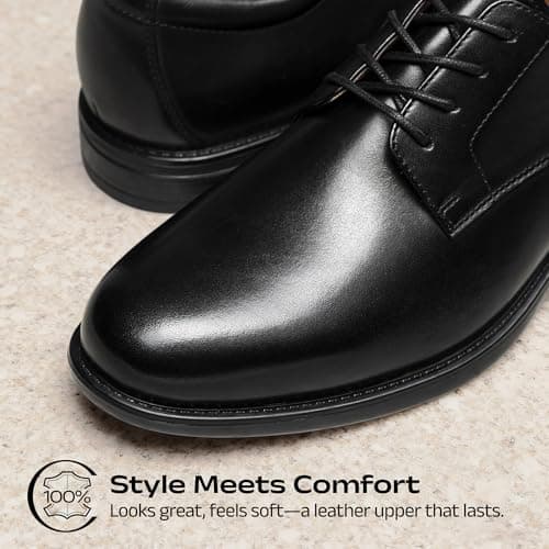 Bruno Marc Men's Classic Leather Dress Shoes Comfort Oxfords Business Formal Lace Up Shoes,Size 11,Black,SBOX26007M — view 3