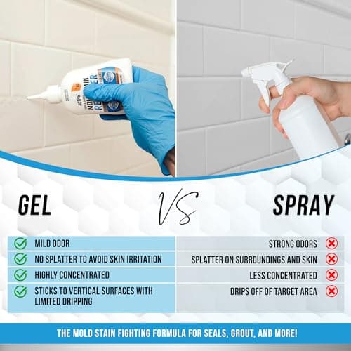 ACTIVE Mold Stain Remover Gel Cleaner Heavy Duty Stain Cleaner for Front Loader Washing Machine Seal, Bathroom Grout, Shower, Caulk - Front Load Washer Cleaning Solution - 7 Fl Oz — view 5
