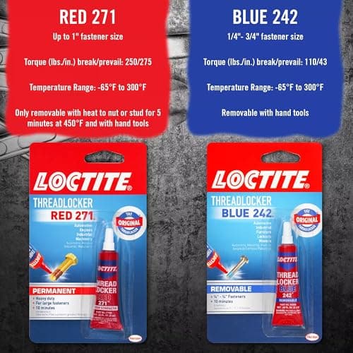 Loctite Threadlocker Blue 242 - Removable Thread Lock Glue for Nuts, Bolts, & Fasteners, Medium Strength Screw Glue to Prevent Loosening & Corrosion - 6 ml, 1 Pack — view 5