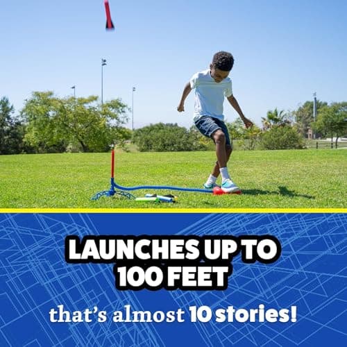 Stomp Rocket Jr Multi-Color Rocket Launcher for Kids, 8 Rockets - Fun Outdoor Kids Gifts for Boys & Girls - STEM Toy Foam Blaster Set Soars Up to 100 Feet - Ages 3 & Up — view 3