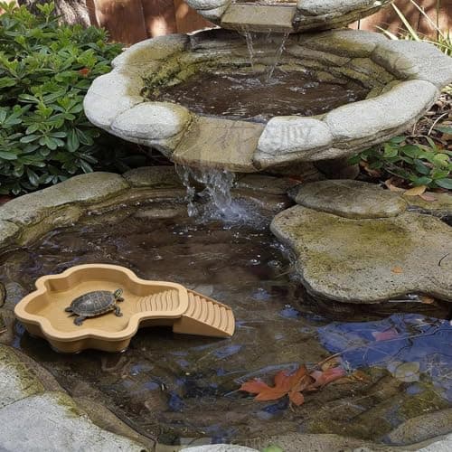 Yharnamite Large Reptile Bath Pool with Ramp, Reptile Feeding Dish Water Bowl for Turtles, Lizards, Snakes, Geckos & Bearded Dragons — view 5