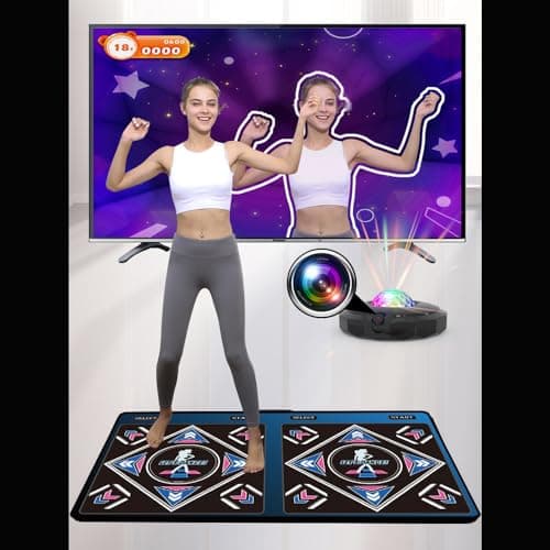 HDMI Musical Electronic Dance mat with a Camera, a 64G Large Memory Card, 650 Songs,Including 1000 Games,81 Music Videos,for Single/Double Users, a Luxurious Gift for Boys and Girls,Flannel Material — view 7
