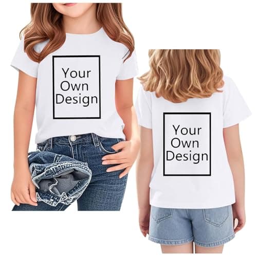 Custom T Shirts for Kids Boys Girls Personalized Youth T-Shirt Custom Image/Text Customized Front/Back Print White — view 3