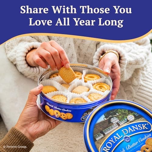 Royal Dansk Danish Butter Cookies, Premium Assorted Cookies in Gift Tin, Great for Sharing and Gifting, 12 oz — view 6