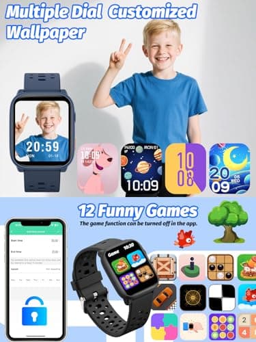 Mgaolo Kids Smart Watch 1.85" Upgrade - Fitness Tracker with Heart Rate Sleep Monitor, 100+ Sports Modes, 12 Puzzle Games, Activity Tracker for Boys Girls Outdoor Fun (Pink) — view 5