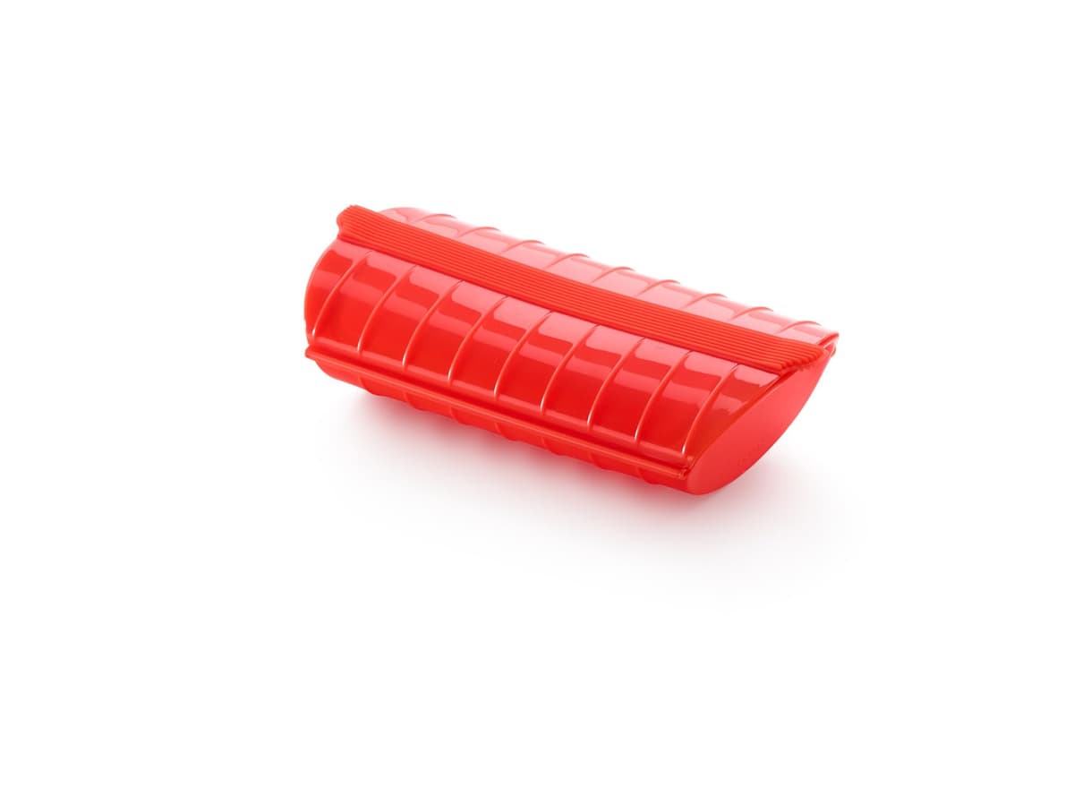 Lékué Estuche de vapor, Sin bandeja, silicona platino Rojo, 1-2 personas, 650 ml — view 7