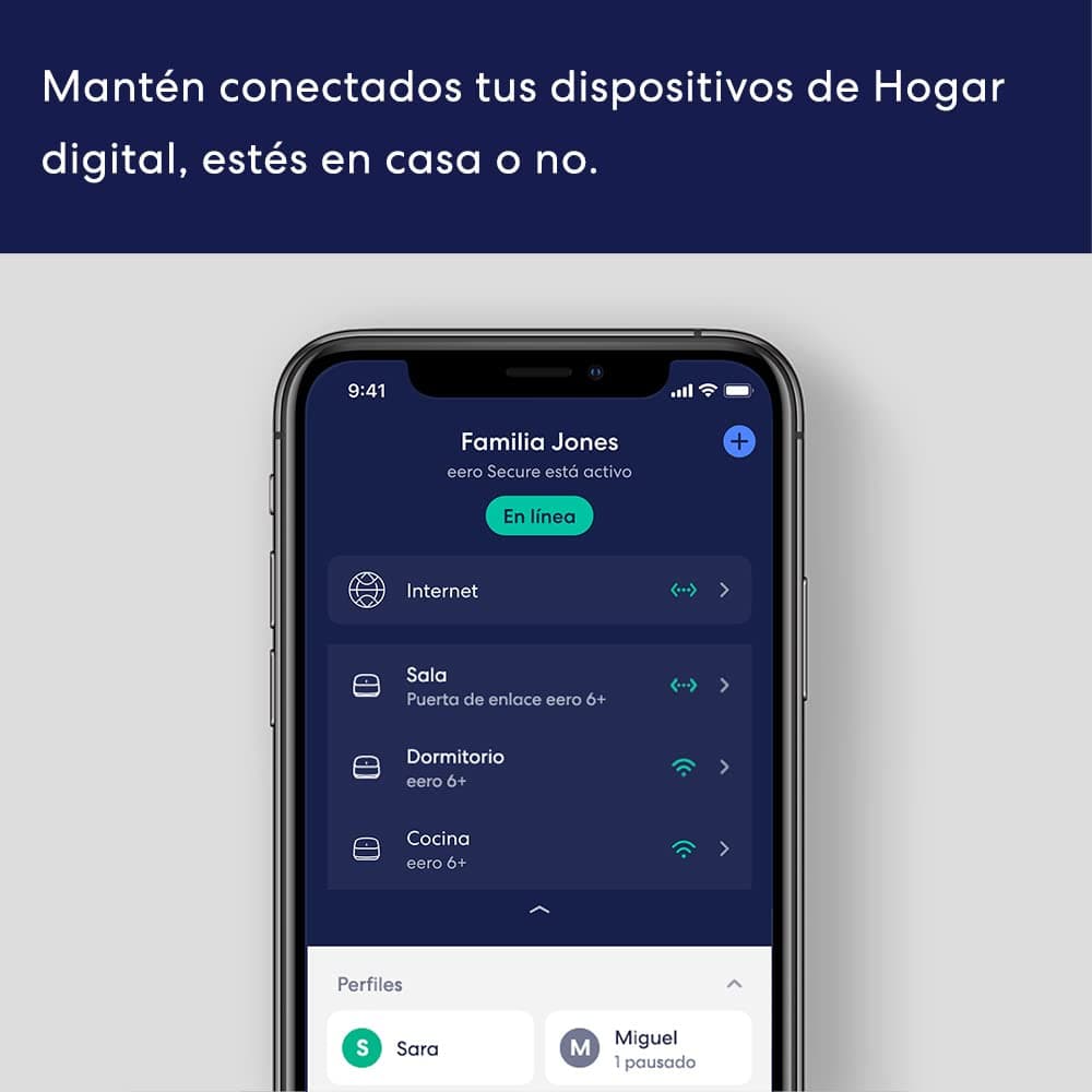 Amazon eero 6+ Mesh WiFi Router | With 1Gb/s Ethernet, 140m² Coverage & Capacity to Connect 75+ Devices | 1 Unit, 2022 Model — view 5