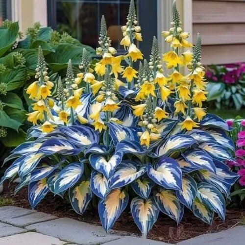 200+ Midnight Blue Hosta Seeds Shade Loving Perennial Foliage Plant for Garden Patio Container Planting High Germination Rate Hardy Ornamental Flower Seeds (Black) — view 4