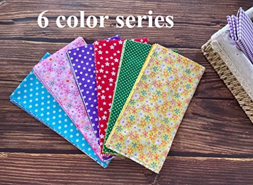 Jukway 42PCS Cotton Fabric Bundles, 10"x10" Cotton Fabric Patchwork Squares Floral Patterns Printed Arts Craft DIY Cloths for Sewing Quilting Decoration, Scrapbooking, Handwork (25x25 cm - 42PCS) — view 5