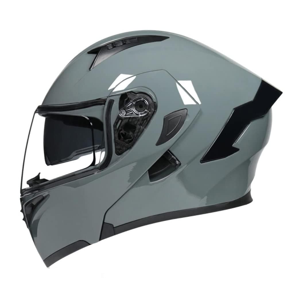 Full Face Flip Up Motorcycle Modular Helmet Integrated Motorbike Dual Visor for Adults Men Women Moped Street Racing DOT Approved — view 38
