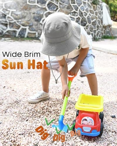 FURTALK Baby Sun Hat Toddler Boys Girls Bucket Hat for Kids 0-5 Years UPF 50+ Sun Protective Child Summer Beach Hats — view 5