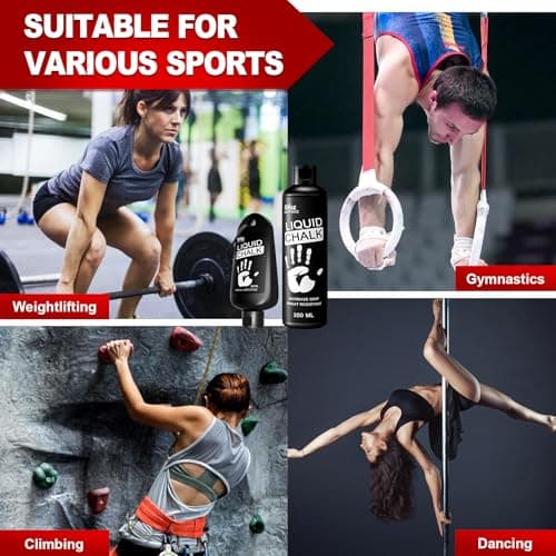 OUTTDOZ Pro Grade Liquid Chalk Mess-Free Gym Chalk for Weightlifting, Gymnastics, Rock Climbing, Dancing, Dries in Seconds. 1 × 2 oz — view 3