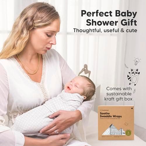 KeaBabies 3-Pack Organic Baby Swaddles for Newborns, Infant (Nordic, 0-3M) — view 8