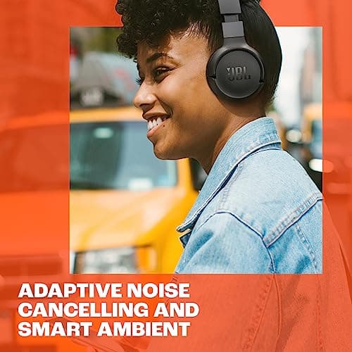 JBL Tune 670NC - Adaptive Noise Cancelling with Smart Ambient Wireless On-Ear Headphones, Up to 70H Battery Life with Speed Charge, Lightweight, Comfortable and Foldable Design (Black) — view 2