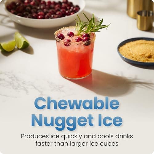 Iceman by Chefman Nugget Ice Maker Countertop, Pebble Ice Maker Machine, 26 lb in 24 Hours, Ready in 6 Minutes, Removable Ice Basket, Fun and Chewable Cubes, 1.5L Water Tank, Self-Cleaning Function — view 2