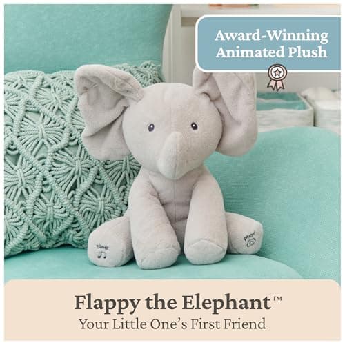 GUND Baby Animated Flappy the Elephant Plush, Singing Stuffed Animal Baby Toy for Ages 0 and Up, Gray, 12" — view 7