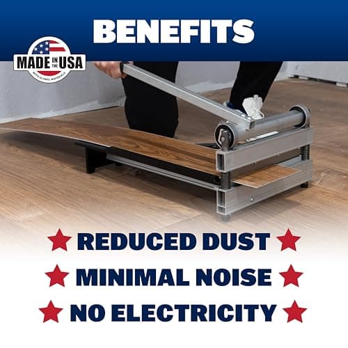 MARSHALLTOWN Ultra-Lite Flooring Cutter 13", Assembled in USA, Cuts Vinyl Plank, Laminate, Engineered Hardwood, Siding, and More - Honing Stone Included — view 2