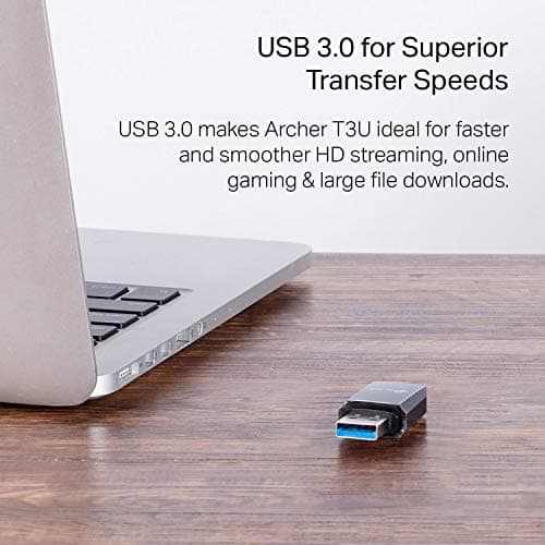 TP-Link AC1300 USB WiFi Adapter(Archer T3U)- 2.4G/5G Dual Band Wireless Network Adapter for PC Desktop, MU-MIMO WiFi Dongle, USB 3.0, Supports Windows 11, 10, 8.1, 8, 7, XP/Mac OS X 10.9-10.14 — view 5