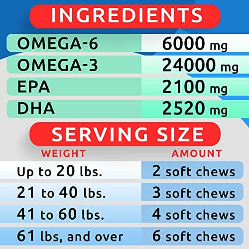 BARK&SPARK Omega 3 for Dogs - 360 Fish Oil Treats for Dog Shedding, Skin Allergy, Itch Relief, Hot Spots Treatment - Joint Health - Skin and Coat Supplement - EPA & DHA Fatty Acids - Alaskan Salmon — view 5