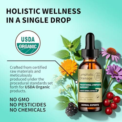 Lymphatic Drainage Drops – Lymphatic Complex with Burdock Root & Echinacea | Drainage Lymphatique, Safe and Natural, Lymphatic Drainage (2 Bottles, 2 fl oz/bottle) — view 4