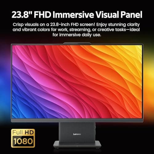Lenovo 24" Touchscreen IdeaCentre All-in-One Desktop Computer • 6-core AMD Ryzen 5 Processor • 16GB DDR5 • 512GB SSD • Wireless KB&Mouse • Wireless Charging Base • Windows 11 — view 2