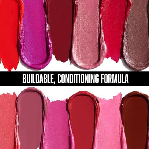 wet n wild Silk Finish Lipstick, Hydrating Rich Buildable Lip Color, Formulated with Vitamins A,E, & Macadamia for Ultimate Hydration, Cruelty-Free & Vegan - Dark Pink Frost — view 4