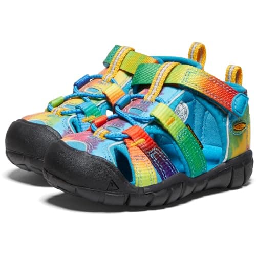 KEEN Toddler's Seacamp 2 CNX Closed Toe Sandal, Vivid Blue/Original Tie Dye, 7 T (Toddler's) US — view 3