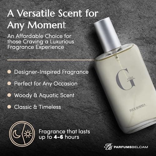PB ParfumsBelcam G eàu Eau de Toilette Perfume Spray for Men - 3.4 Fl Oz Affordable Long Lasting Cologne, Modern Masculine Scent with Woody Citrus Fragrance Made with Premium Oils for All Day Use — view 2