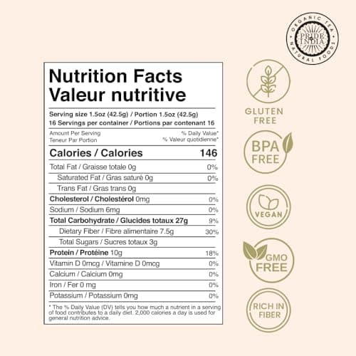 Pride Of India- Indian Split Masur Red Lentils - 1.5 lbs (680 gm) Jar - Maintains Body Weight, Good for Skin & Keep Bones Healthy- Source of Protein (10g) & Fiber (5g) per Serving
