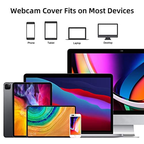 Webcam Cover,Ultra-Thin Camera cover Slide compatible with Laptop,MacBook,Computer,Laptops,PC,Apple Devices,and Tesla Model 3/Y Interior Cabin Camera,0.03in Thick Web Blocker Protect Your Privacy — view 3