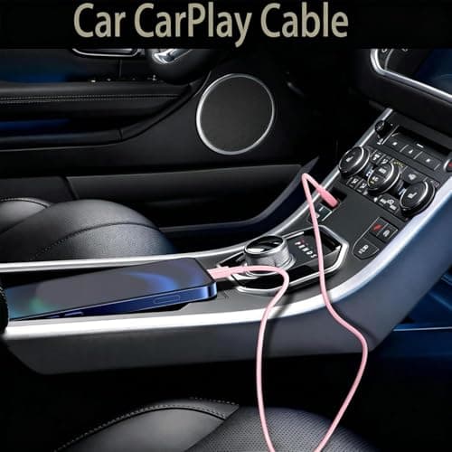 1.5FT Cute Pink iPhone 17/17E Car Carplay Cable for iPhone 17/16/15, 15/16/17 Pro Max 15 16 Plus Cord, Long USB A to USB C Cable for iPad 10th Gen iPad Pro, Air 5th 4th Mini 6th Replacement Cord — view 5