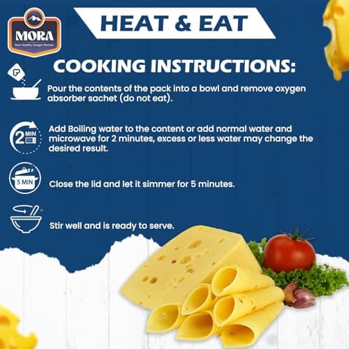 Mora Cheesy Paneer - Ready To Eat Premium Freeze Dried Instant Meal, Microwavable, Effortless Cooking, Gluten-free, Plant-based, High Protein, Emergency Food, Vegan — view 4