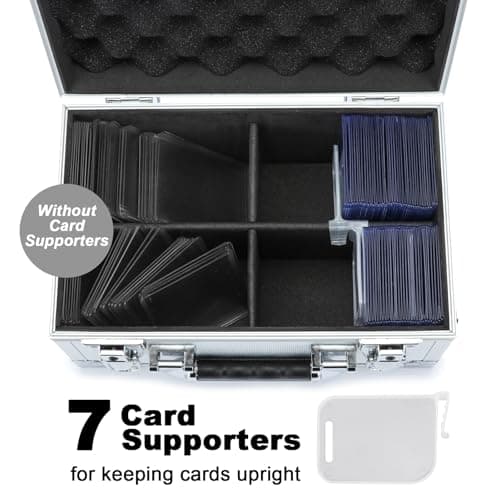 Collectable Trading Card Cases, Toploaders Storage Box, Magnetic Card Storage Hard Cabinet, Graded Card Storage Case, Sports & Trading Collector Storage Box (Coffee, Small) — view 5