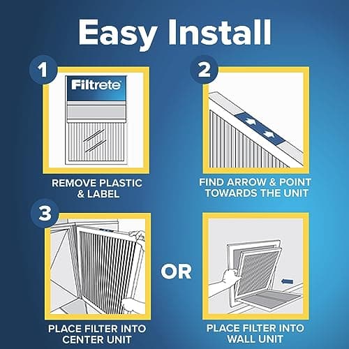 Filtrete 20x25x1 Air Filter MERV 5, 6-Pack AC Furnace HVAC Filters for Home, MPR 300 Basic Dust Defense, Pleated Electrostatic Removes Lint & Dust (Actual Size 19.69x24.69x0.81 in) — view 2