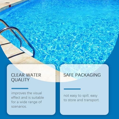 Swimming Pool Purifying Liquid, Pool Water Clarifier for Inground Pools & Above Ground Pools,Swimming Pool Purifier for Fast Acting Cloudy Water Treatment,Restores Hazy or Cloudy Pool Water (2PCS) — view 3
