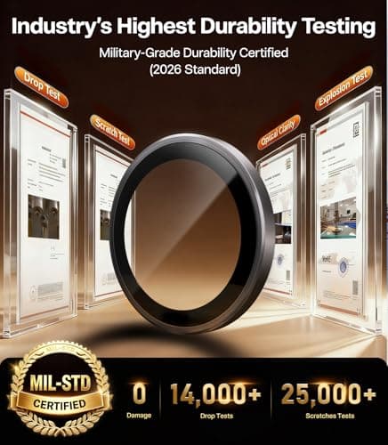 TORRAS for Samsung Galaxy S26 Ultra Camera LENs Protector, 1:1 Perfect Fit&HD Clear, [9H+] Military-Grade, Case Friendly, Anti-Scratch, Anti Fingerprint, Easy Installation, Metal Frame, Black