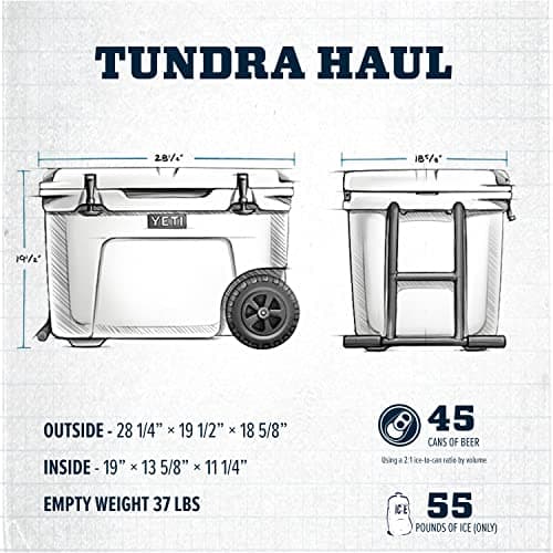 Yeti Tundra Haul Hard Wheeled Cooler Rescue Red — view 5